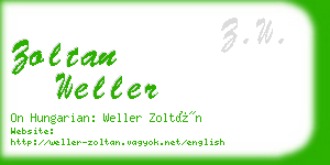 zoltan weller business card